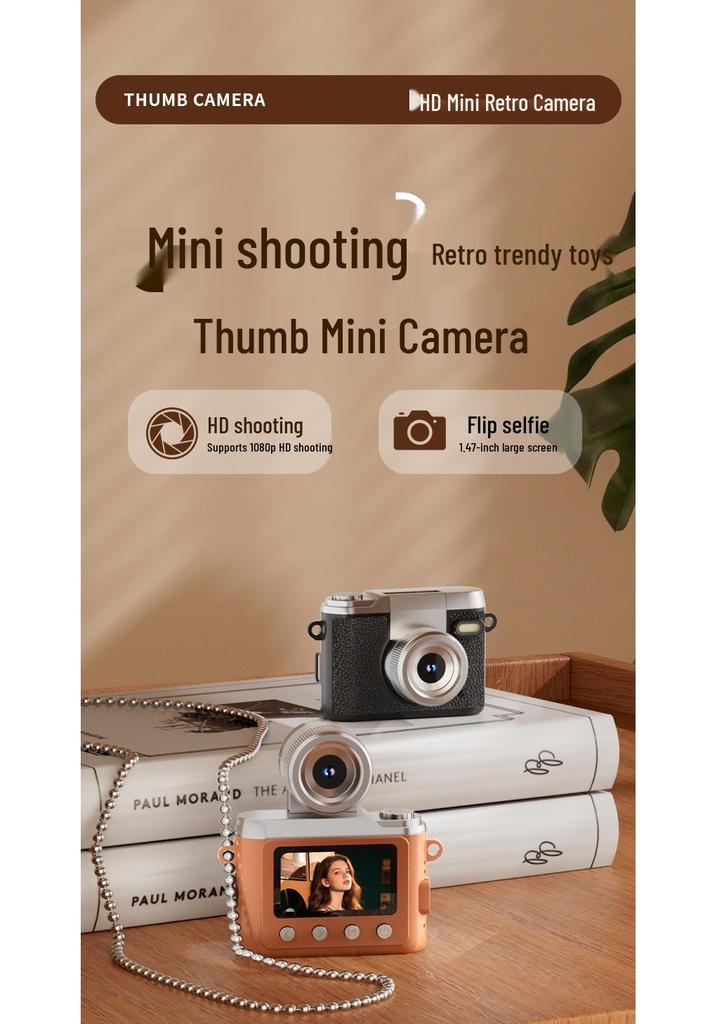 Retro Mini CCD Camera for Campus Students - HD, Selfie-Ready, Portable
