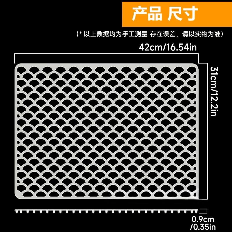 New Silicone Kitchen Dishwashing Hollow Out Sink Mats Bottom Scratch Resistant Multi Functional Pad Kitchen Sink Protector Mats