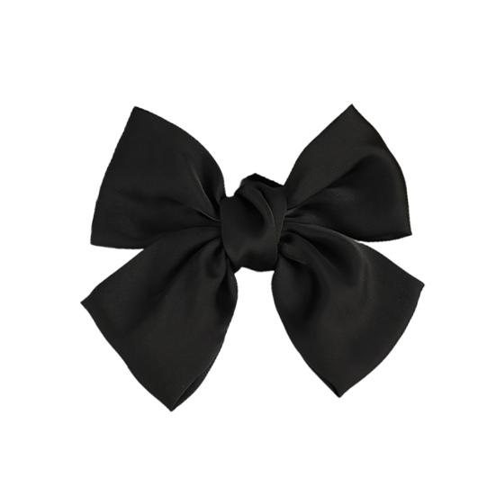 Sweet Women Girls Solid Color Large Bowknot Hairpin Hair Clip Headwear Accessory