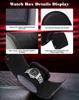 TINGSING Uhrenetui, Einzelne Uhr, Schwarz, PU-Leder Wildleder, Tragbar, Reise, Geschenk, Stilvoll