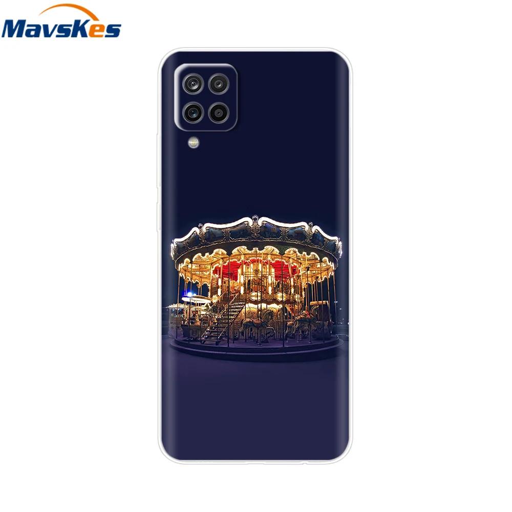 Phone Case For Samsung Galaxy A12 Case SamsungA12 Silicone Clear TPU Painted Soft Cover For Samsung A12 A 12 Bumper Fundas Etui