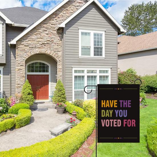 Yousheng Resist Hate Garden Flag Double Sided Anti-Trump Banner Have The Day You Voted for Outdoor Flag for Porch Courtyard Lawn