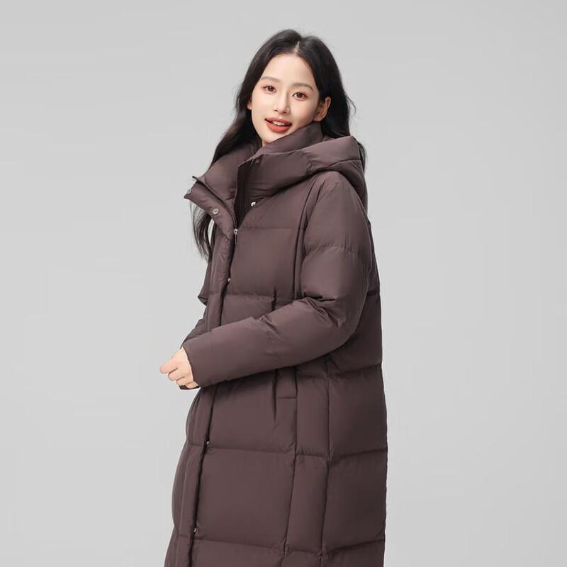 SNOWFLYING Women's Long Collarless Duck Down Jacket