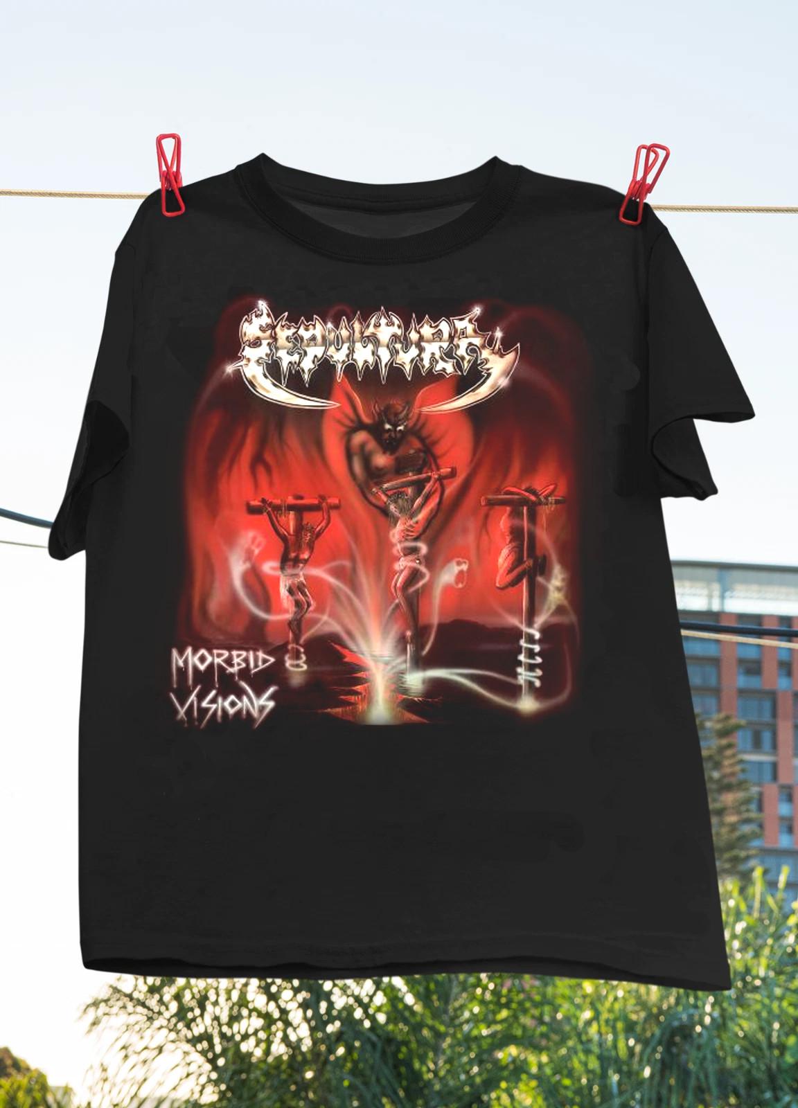 Morbid Visions Full Size Men and Women Sepultura Rare T-Shirt VA159 XXL