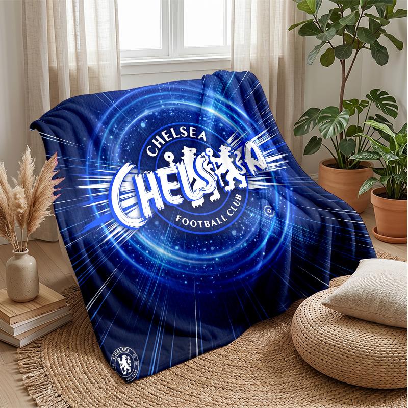 Coperta a tema Chelsea FC Morbida coperta in flanella Coperta morbida da divano Coperta accogliente per divano e letto per la decorazione della casa