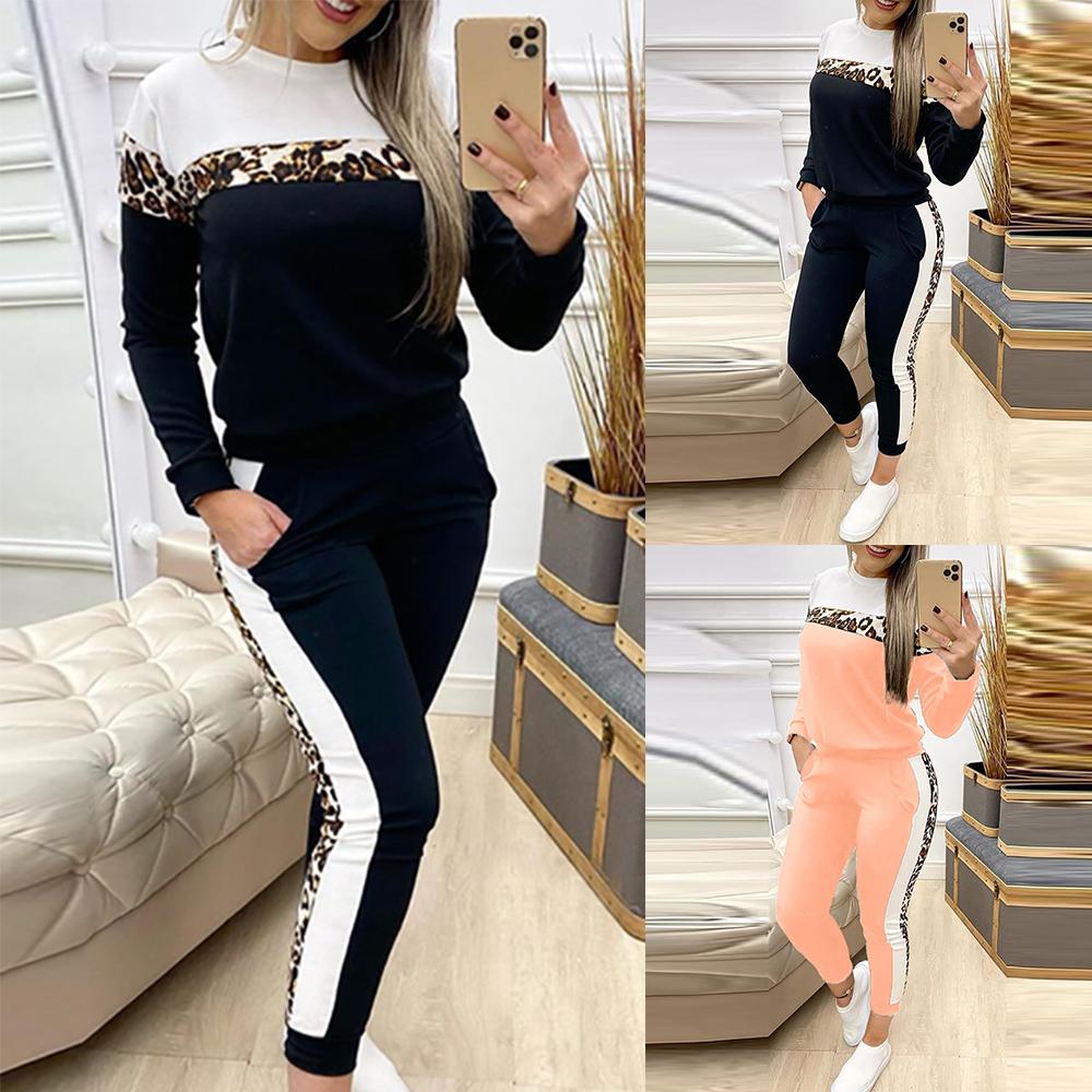 Chándal deportivo con estampado de leopardo para mujer comprar a buen  precio — entrega gratuita, reseñas reales con fotos — Joom