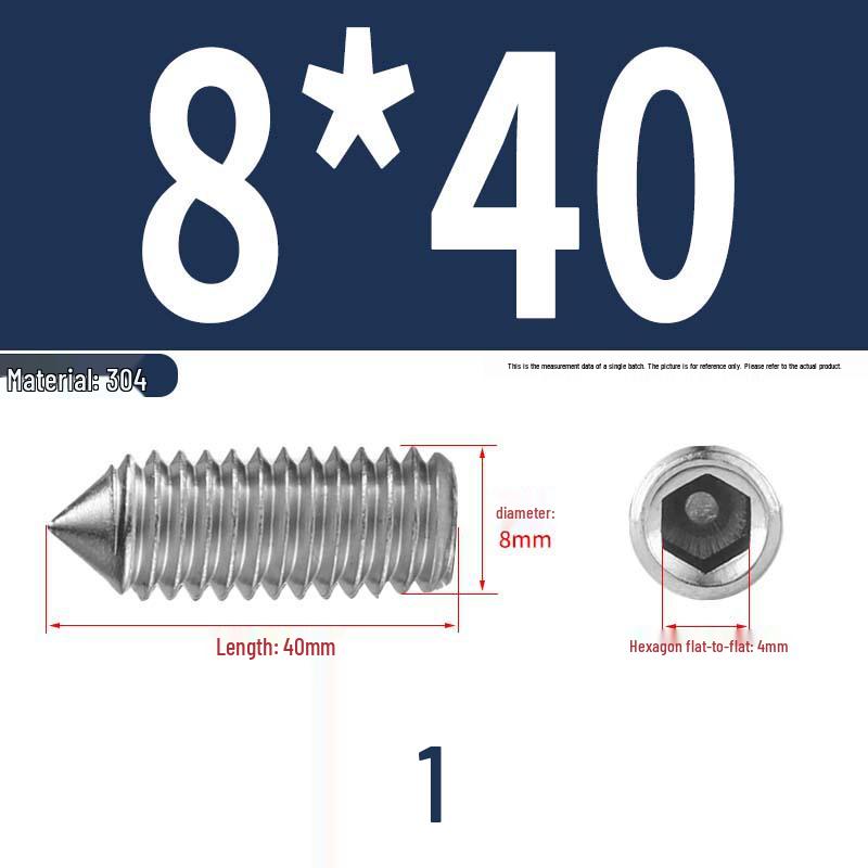 12.9 Edelstahl 304 Innensechskant Kegelspitze Gewindestift M2/M3