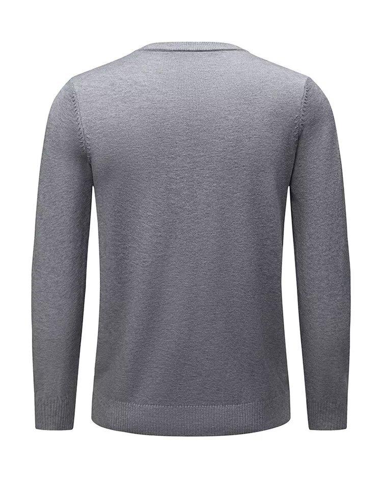 Autumn/Winter 2025 Men's High-Quality Wool V-Neck Sweater - Casual, Solid Color, Comfortable Base Layer Top.
