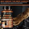 PANAX GINSENG, 120 Vegetarian Capsules, 2800 mg, Relieves Fatigue, Boosts Energy Levels and Muscle Building