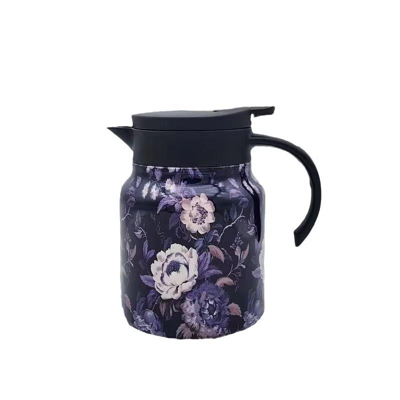 Flower Design Insulated Coffee & Tea Pot