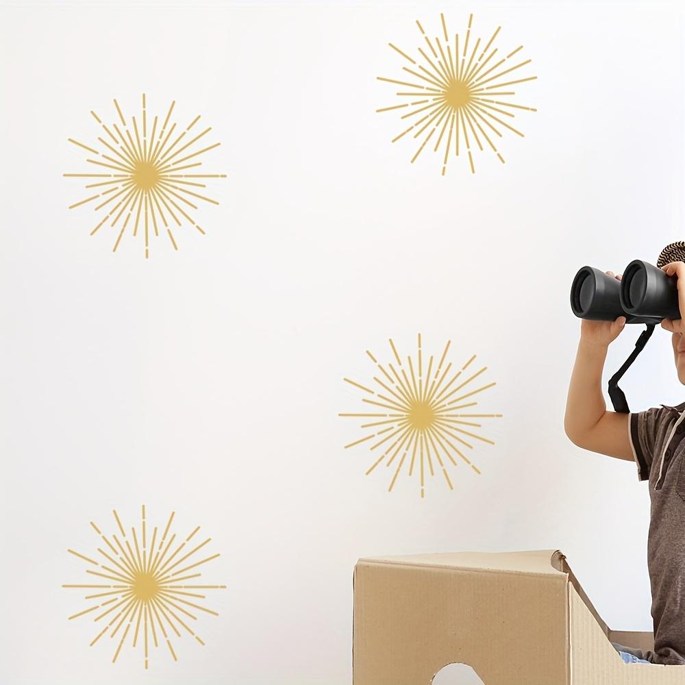 4pcs Patterned Wall Art Sticker | Bedroom & Living Room Decoration - Style & Personality