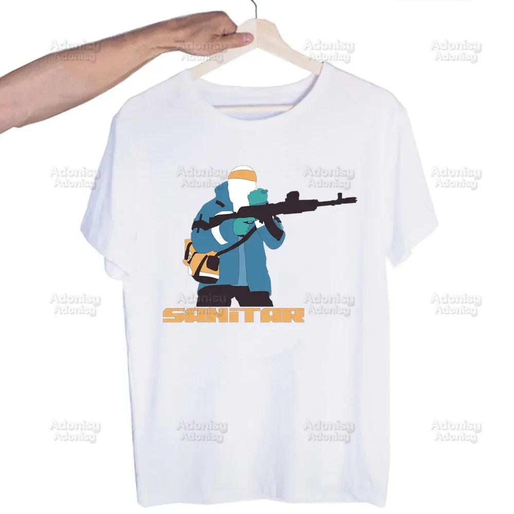 

Тарков Игра Голова Глаза Активный Мужская Футболка Милая Принтованная Футболка Мужская Модная Футболка для Мужчин Повседневные Топы Короткий Рукав 2XL