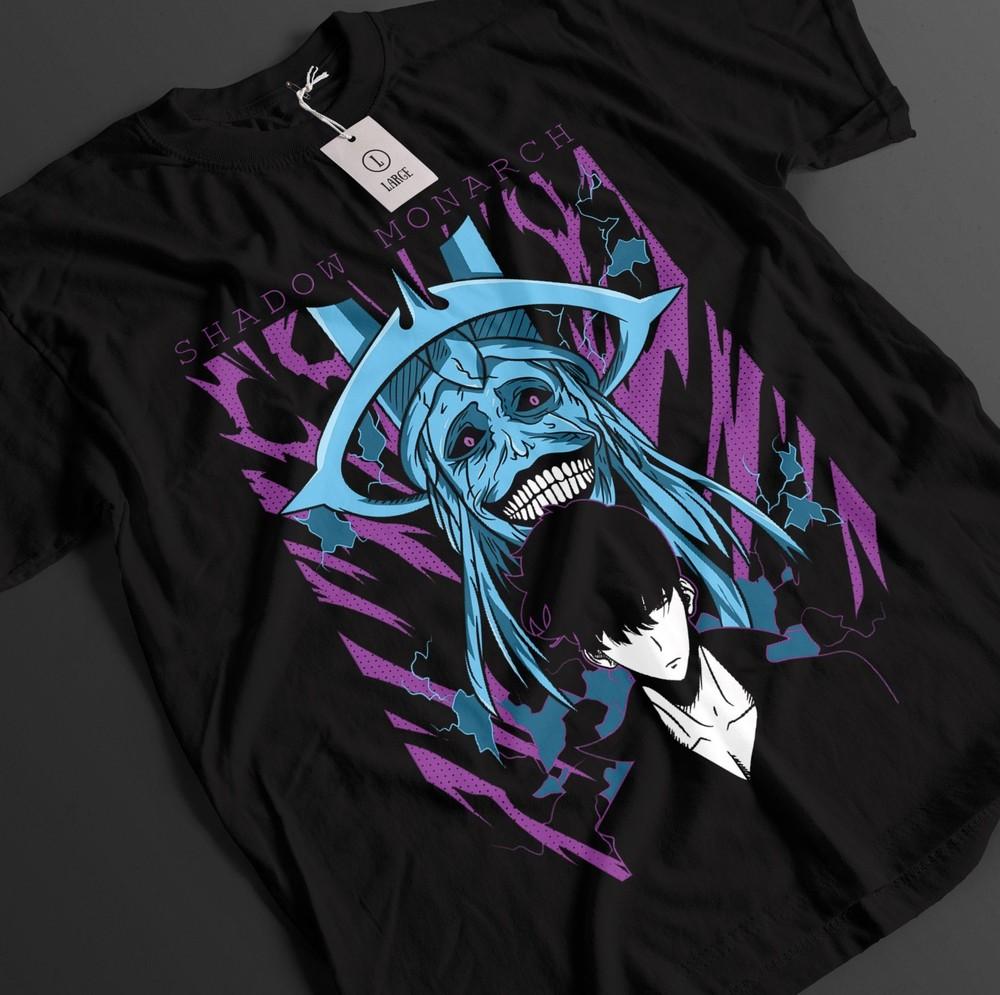 

Футболка Solo Leveling Футболка Сон Джин-у Футболка Хэин Топ Беру Игрис Аниме Футболка XL