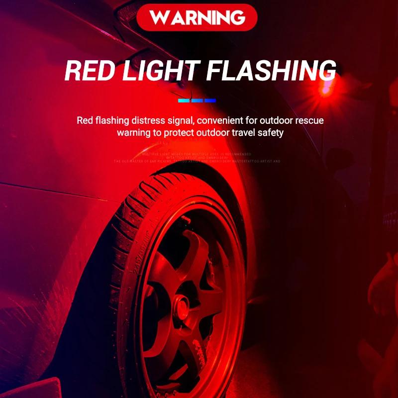 Super Bright COB Headlight USB C Rechargeable Headlamp Outdoor Powerful Emergency Floodlight Flashlight with Yellow Red Lights
