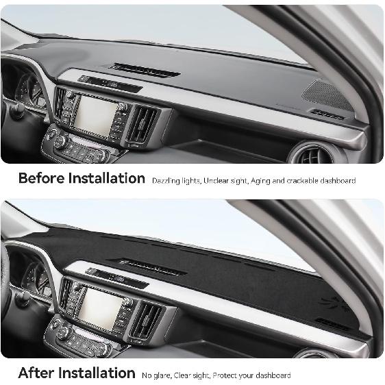 Dash Cover For Toyota RAV4 2018 2017 2016 2015 2014 2013 Accessories Flannel Dashboard Cover Dash Mat Center Console Cover Sunshield Protector Pad