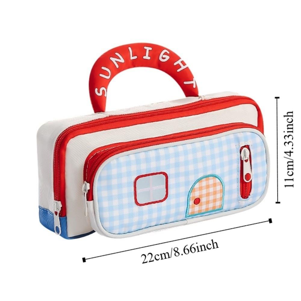 Handheld Stationery Storage Bag Cosmetics Storage Pen Pencil Case  School Office