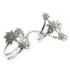 Plural Silver Ring 'Stars' White (rhodium)