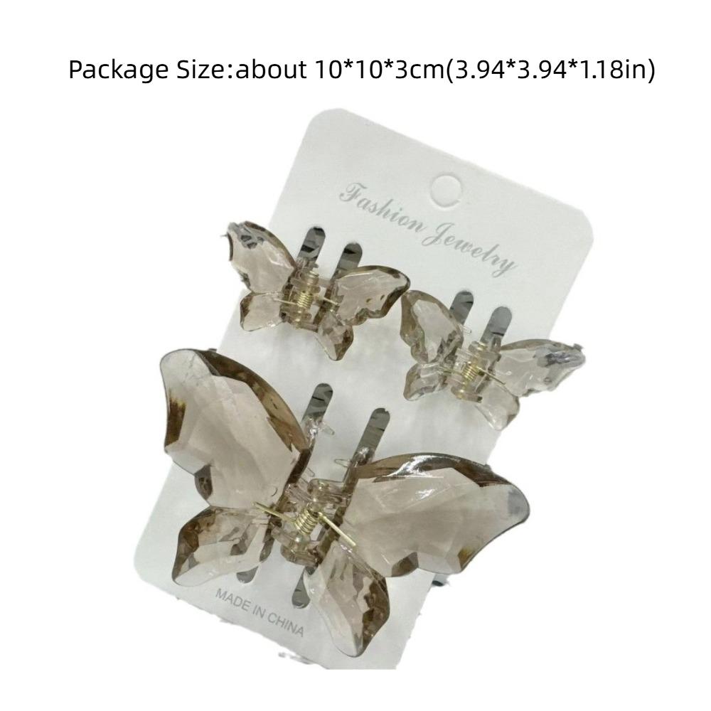 3Pcs/Set 2 Sizes Butterfly Clamp Colorful Broken Hair Bangs Clip Fashion Hairpin  Gifts