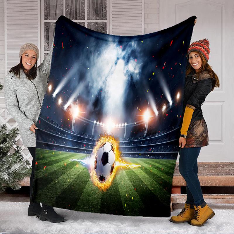 Football Blanket Perfect All Seasons Soft Comfortable Sofa Office Nap Travel Birthday Gift Christmas Present