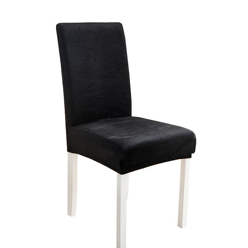 Silver Fox Velvet Chair Cover Elastic Solid Color One-piece Chair Cover Office Hotel Restaurant Household Chair Cover