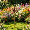 Robuster eiserner Gartenstab, Vintage rostiger Kornblumen-Erdstab, 24 Zoll Metall, künstlerische Drahtkunst, Außendekoration, rustikale Skulpturen für Rasenflächen