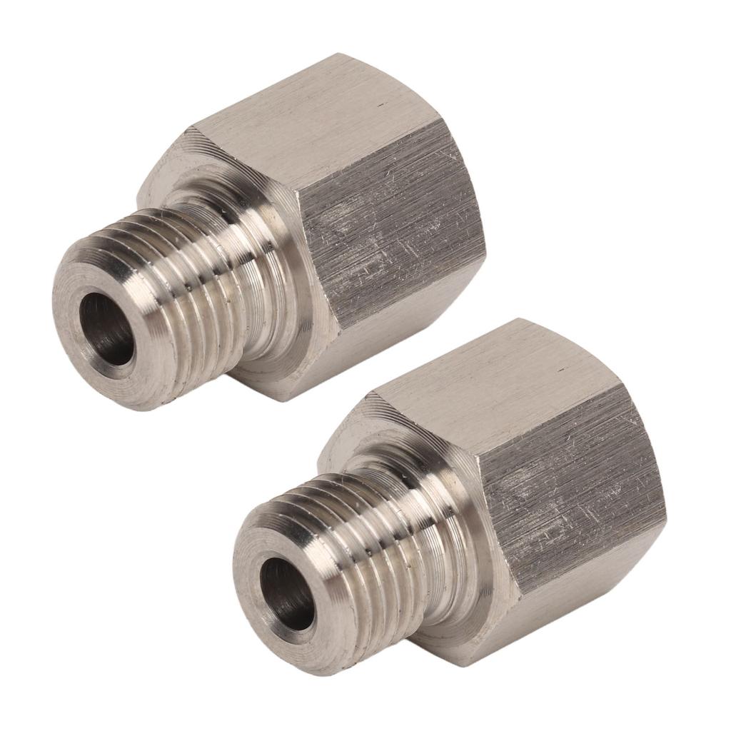 1 8in NPT Female to M10 X 1.0 Male Pressure Gauge Sender Adapter Stainless Steel Leakproof Universal for Cars