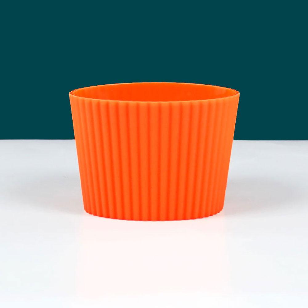 Silicone World Silicone Anti scalding Anti Slip Coffee Cup Cover Universal Tapered Thread Cup Sleeve Mug Ceramic Glass Cup Cover