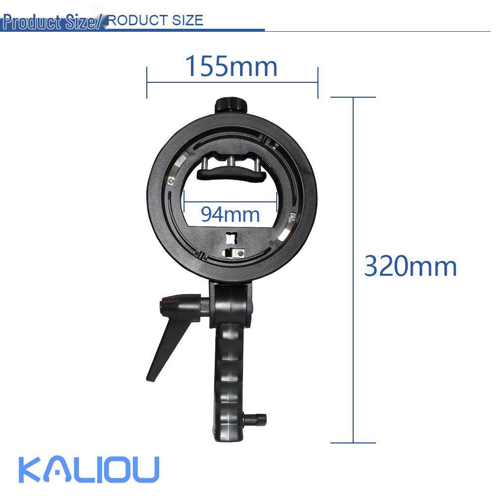 S-Type Clamp Flash Bracket with Bowens Mount and Umbrella Hole
