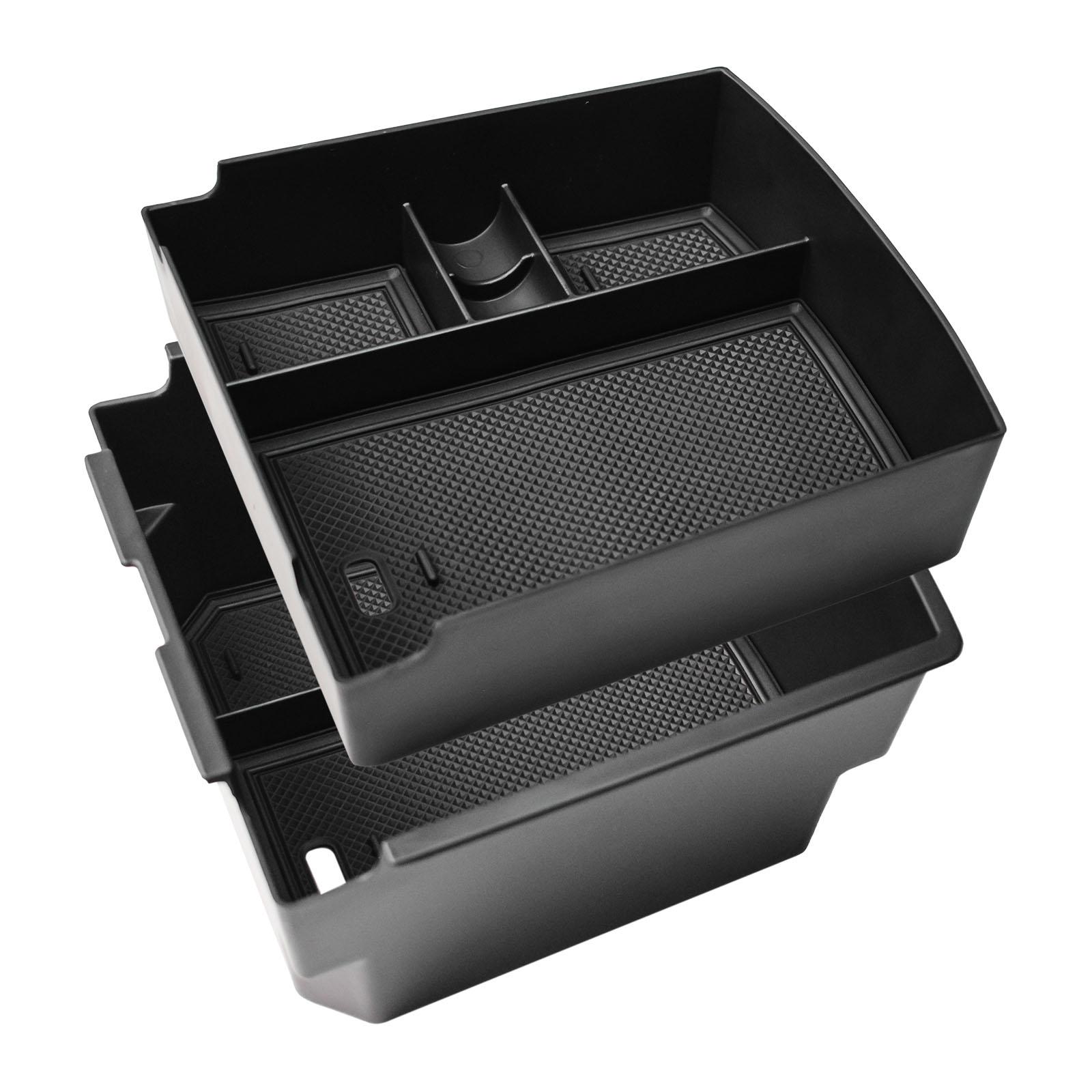 

Double-Layer Center Console Storage Box Tray for 2025 Hyundai Tucson Limited Armrest Storage Box Organizer Interior Accessories