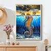 5D DIY Diamond Painting Seahorse Rhinestone Animal Picture Full Diamond Embroidery Cross Stitch Kit Gift Mosaic Home Decoration