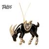 Acrylic Holiday Ornaments for Home Black Goat Christmas Tree Hanging Ornament, 2D Festive Celebration Pendant, Decorative Car Accessory Party