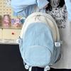 School Bag 2025 New Lightweight Travel Backpack Casual Ins Contrasting Color Backpack College Student Versatile Sweet School Bag