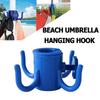 Beach Umbrella Hook Hanging Camping Trip Four Corner Beach Umbrella Hook Clasp for Towels Bags Hats Tent Accessories Tent Hook