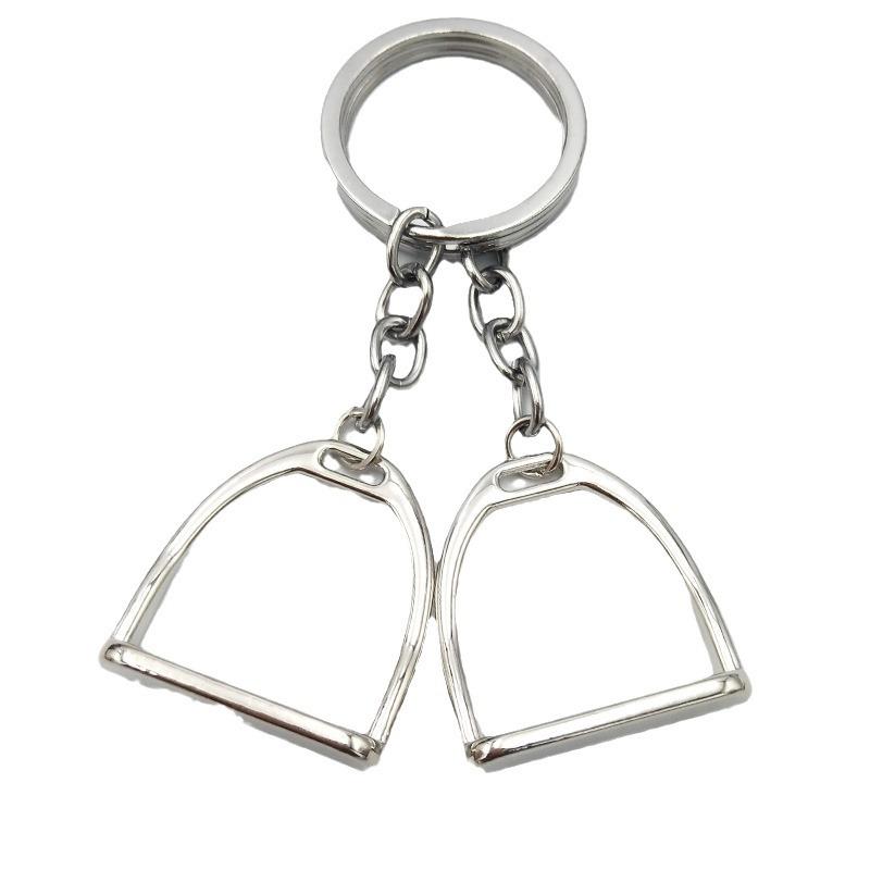 Porte-clés Étriers de Cheval Équestre Animal Mignon Décoration Thème Animal 1 Pièce Léger pour Pendentif de Sac à Dos Usage Quotidien