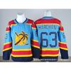 Maglia da Hockey su Ghiaccio da Uomo Leopard Team Numero Ricamato Personalizzato 16 63 19 72 Abbigliamento Sportivo Giocatori Adulti