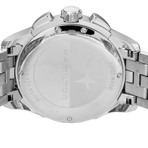 HAMILTON Men's Jazzmaster Watch, Black Dial, Quartz Movement, 10 ATM Water Resistance, Silver, H32612131