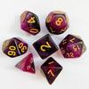 Mixed Color Glitter Dnd Dice Polyhedron Dice Set 7-Piece D4 D6 D8 D10 D10% D12 D20 For Rpg Role Playing Game Math Teaching