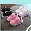 Kids White Led Shoes Soft Mesh Upper Cushioned Footbed Anti-skid Sole