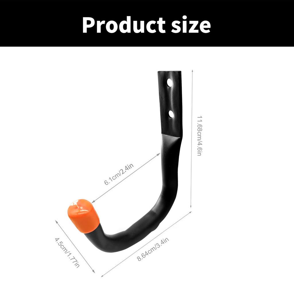 Pack of 6 Utility Garage Hooks with Strong Load Capacity Wall Mount Hook Simple Installation for Hanging Bikes & Tools