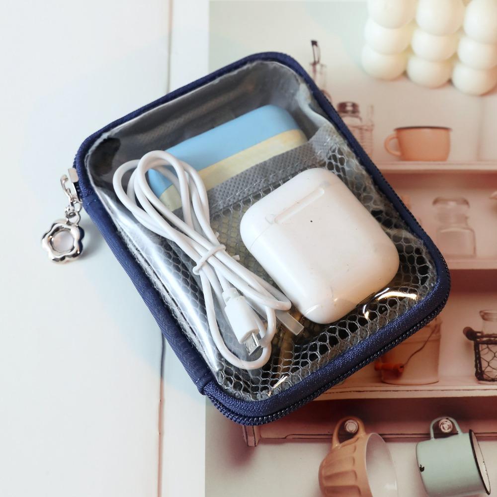 Makeup Bags Portable PVC Clear Storage Bag Multi-functional Waterproof Makeup Bags Large Capacity Toiletry Bag синий