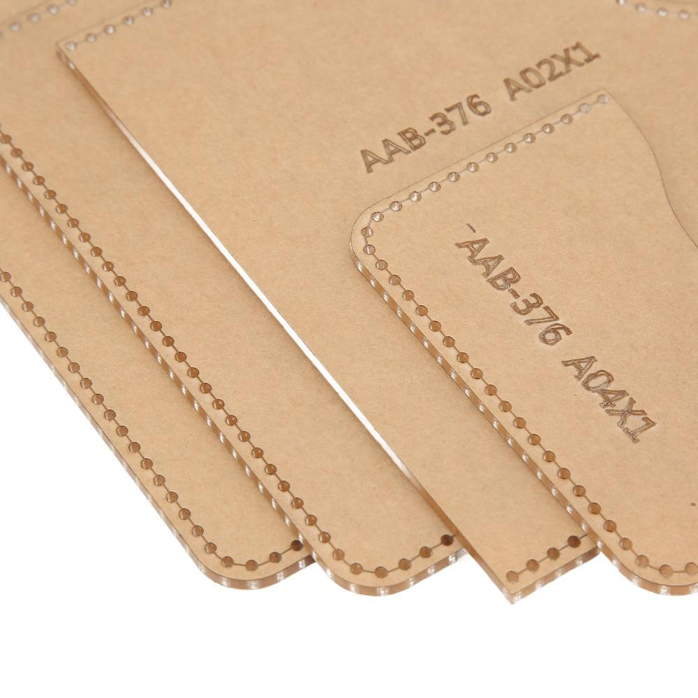 4pcs Clear Acrylic Bag Template Acrylic Easy Crafting DIY Leather Craft Tool Leather Pattern Handbag Making Stencil