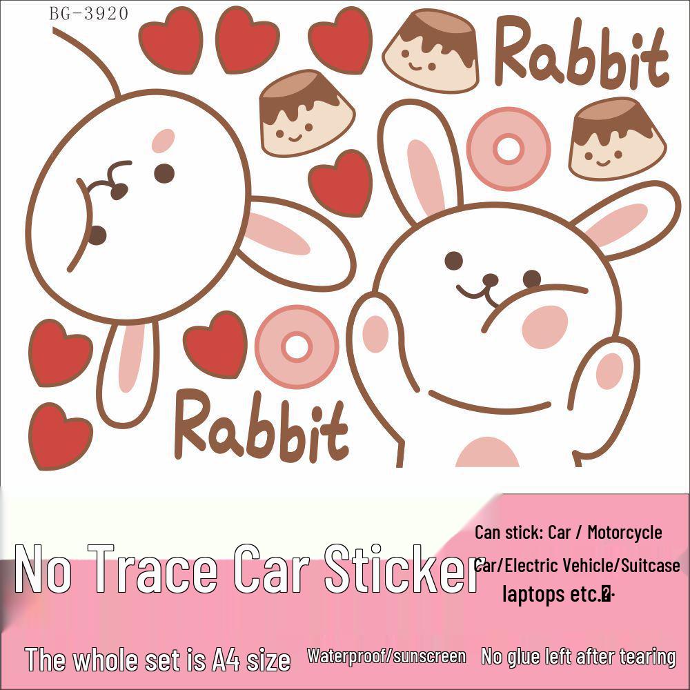 Cookie Bear Electric Car Sticker - Waterproof Scratch Cover for Aima, Sunny, Luna, Yade