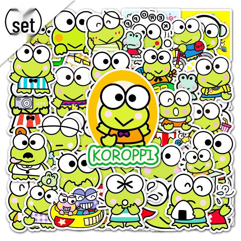 53 Keroppi Sanrio Kreslené Samolepky na Kufr a Notebook