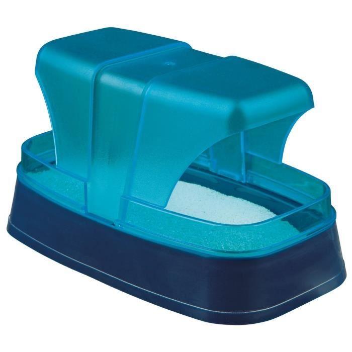 Bac À Sable - TRIXIE - 17 × 10 × 10 Cm - Plastique - Bleu Foncé/turquoise - Pour Hamsters Et Souris