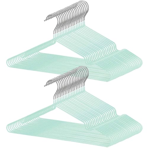AUV Non-Slip Clothes Hangers, Set of 30, Made of PVC with Special Rubber Coating, Laundry and Clothing Hangers, Multi-functional, Non-Slip, Deformatio