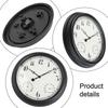 15 Inch Outdoor Wall Clock with Analog Thermometer and Hygrometer Waterproof Silent Operation Rust Proof Frame