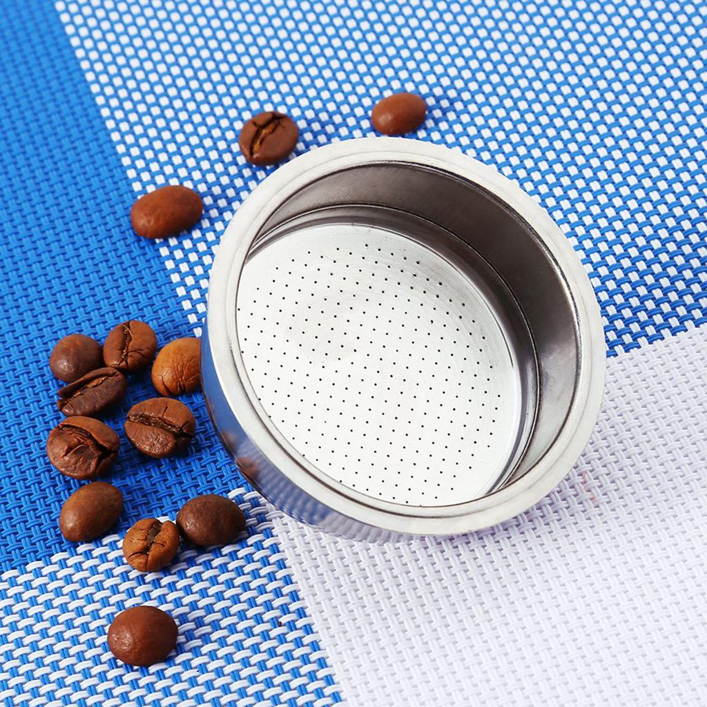 Coffee filter basket strainer made of stainless steel for 2 cups, small and practical, service life, good filter effect with reusable environment