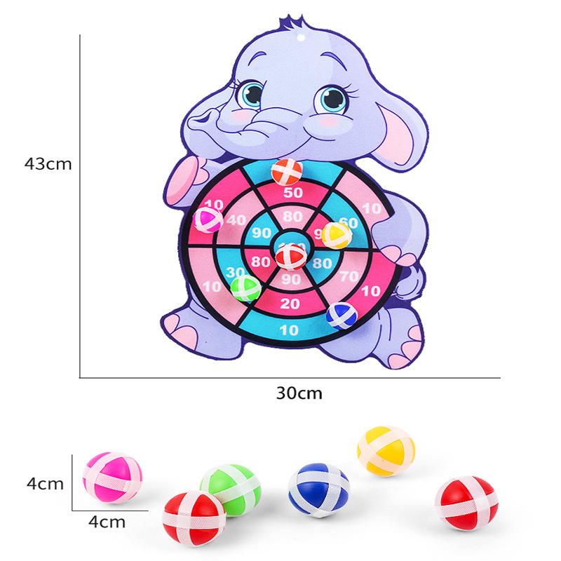 Kinder Cartoon Tier Dart Board Klebrige Kugel Kaninchen Familie Interaktive Pädagogisches Spielzeug Weihnachten Geschenk