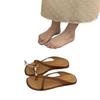 Late evening breeze retro brown premium open-toed sandals fairy shoes 2025 new summer flat-bottomed vacation cool slippers