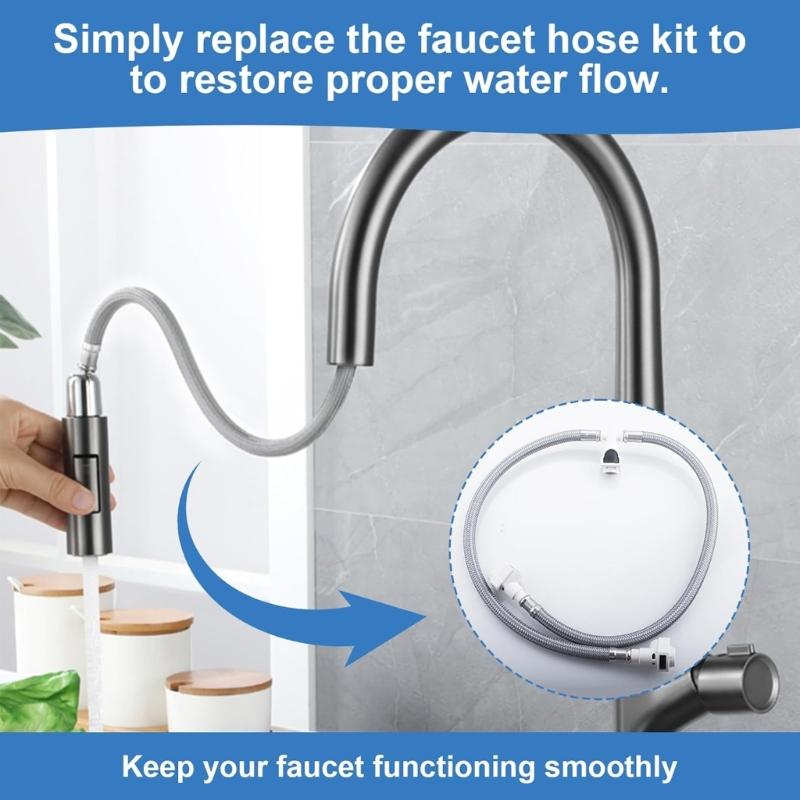 Bathroom Sink Faucet Replacement Hose with Connections 114299 Supply Hose kits for Bathroom Sink Upgrades Enduring